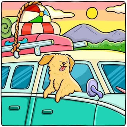 Dog Moments: Puppy Life Coloring Book for Adults and Teens by Hikaru Kotz