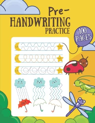Pre-writing Skills Practice Workbook 100 pages Pre-handwriting Activity book for kids ages 3-5. Pre K Writing Journal: Pencil/Pen Control Tracing Book for Toddlers PreK and kindergarten by LRN Prints
