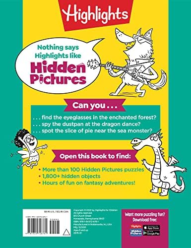 Enchanted Fantasy Puzzles: Find Over 1,800 Hidden Objects within this Fairy Tale Puzzle Book with Dragons, Fairies and Magical Creatures (Highlights Hidden Pictures) by Highlights