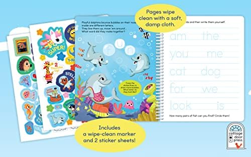 Write & Erase ABC and 123: Wipe Clean Writing & Tracing Workbook Skills for Preschool Kids and Up Ages 3-5: Includes Letter and Number Tracing, Early ... Erase Marker & Bonus Restickable Stickers. by Rufus Downy