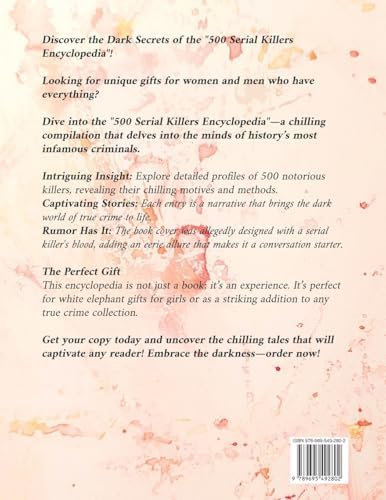 500 Serial Killers Encyclopedia Facts and Figures (White Elephant Gifts for Adult) by K Murdle