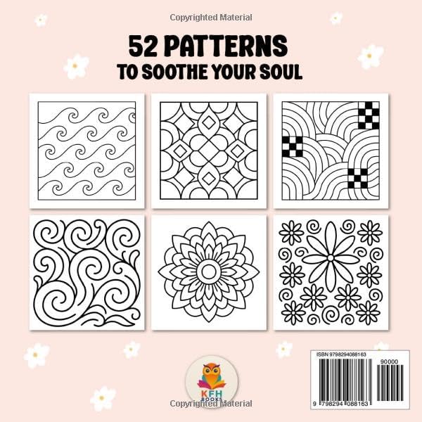 Peaceful Patterns: Bold and Easy Coloring Book for Adults | Relaxing Abstract Designs for Stress Relief & Fun by KFH Books