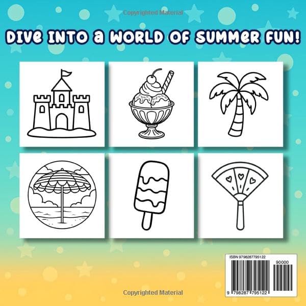 Summer Glow: Bold and Easy Summer Coloring Book for Adults, Teens, and Kids Who Love Relaxing, Simple Designs with Thick Lines (Bold and Easy Coloring Books) by Fable Colors