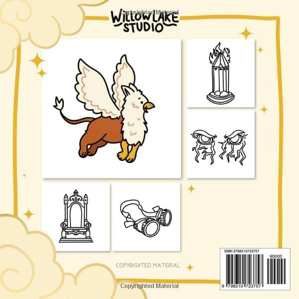 Dragon Riders: Bold & Easy Coloring Book by Willow Lake Studio