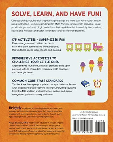 Complete Kindergarten Math Workbook: 175 Fun Activities to Build Math, Logic, and Critical Thinking Skills by Naoya Imanishi MEd