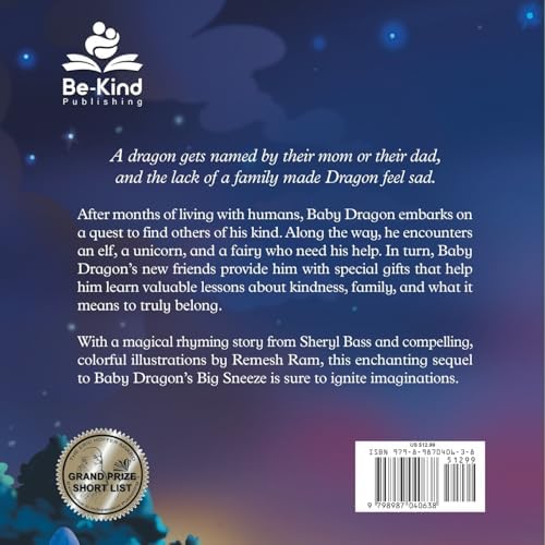 Baby Dragon Finds His Family: A Picture Book About Belonging for Children Age 3-7 (Magical Fairy Tale Adventures) by Sheryl Bass