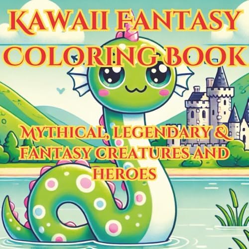 Kawaii Fantasy Coloring Book: Mythical, Legendary & Fantasy Creatures and Heroes by Mythic Bay Publishing