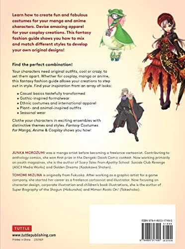 Fantasy Costumes for Manga, Anime & Cosplay: A Drawing Guide and Sourcebook (With over 1100 color illustrations) by Junka Morozumi