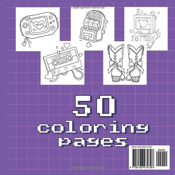 Nostalgic Coloring Book for Adults: 90s Inspired Bold and Easy Designs, Fashion, Aesthetics & Groovy Style by Tallulah Fine