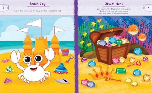 Preschool Activity Book Ocean Animals: 75 Games to Learn Letters, Numbers, Colors, and Shapes (School Skills Activity Books) by Kailan Carr