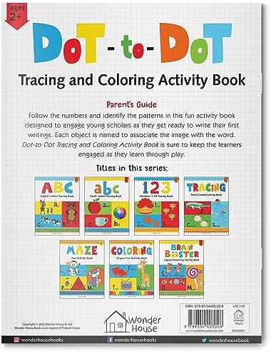 Preschool Activity Book: Dot-To-Dot - Tracing and Coloring Activity Book For Kids by Wonder House Books