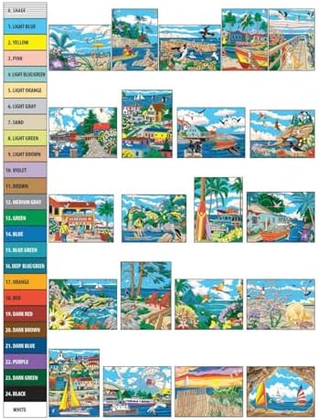 Creative Haven By the Sea Color by Number (Adult Coloring Books: Sea Life) by George Toufexis