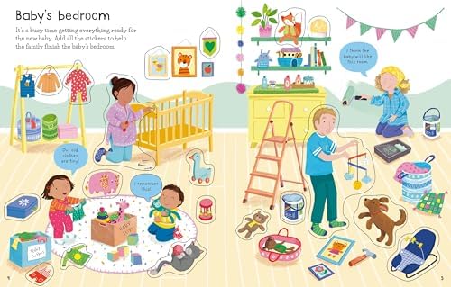 First Sticker Book The New Baby: A Fun Sticker Book for Children (Ages 3-5) About Welcoming a New Baby by Jessica Greenwell