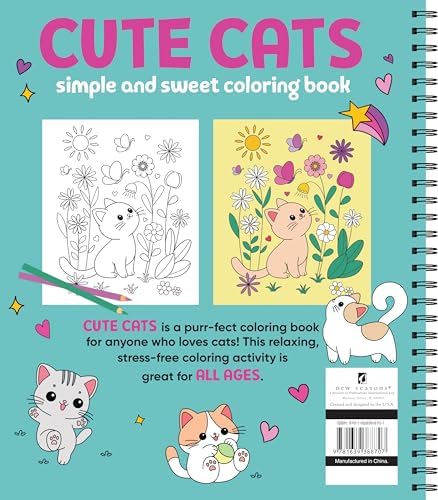 Simple and Sweet Coloring Book: Cute Cats by New Seasons