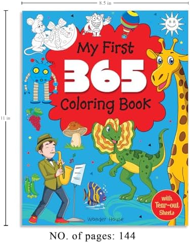 My First 365 Coloring Book: Jumbo Coloring Book For Kids (With Tear Out Sheets) by Wonder House Books