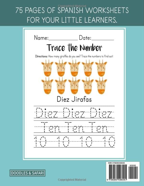 Montessori Spanish Workbook for Preschool Ages 3+: Beginner Spanish Learning Book with Tracing, Matching, Pre-K and Kindergarten Prep Activities for 3, 4, and 5 year olds (Learning Spanish Workbooks) by Kyra Starr