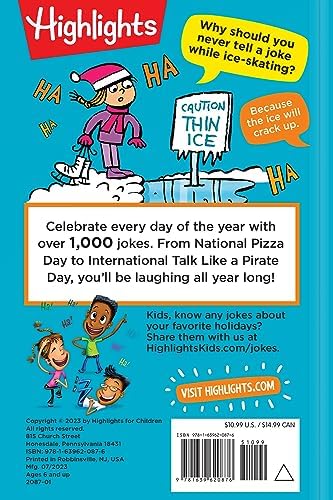 365 Days of Jokes: A Year of the Funniest Jokes Ever!: Joke-A-Day Book Packed with Over 1,000 Clean and Wholesome Jokes for Daily Laughs, Jokes for Kids Ages 6 and Up (Highlights Joke Books) by Highlights