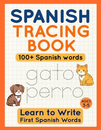 Spanish Tracing Book for Kids Ages 3-5: A Step-by-Step Writing & Vocabulary System for Toddlers — No Spanish Required by Catherine Stephenson