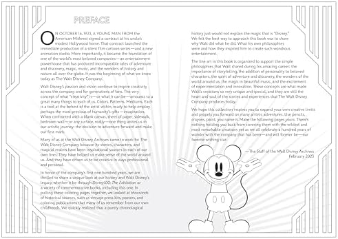 Art of Coloring: Disney 100 Years of Wonder: 100 Images to Inspire Creativity by Staff of the Walt Disney Archives