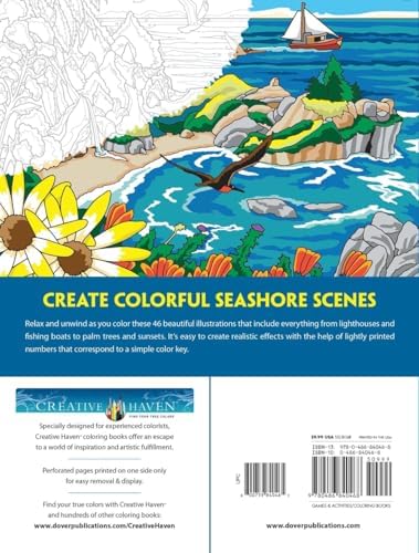 Creative Haven By the Sea Color by Number (Adult Coloring Books: Sea Life) by George Toufexis