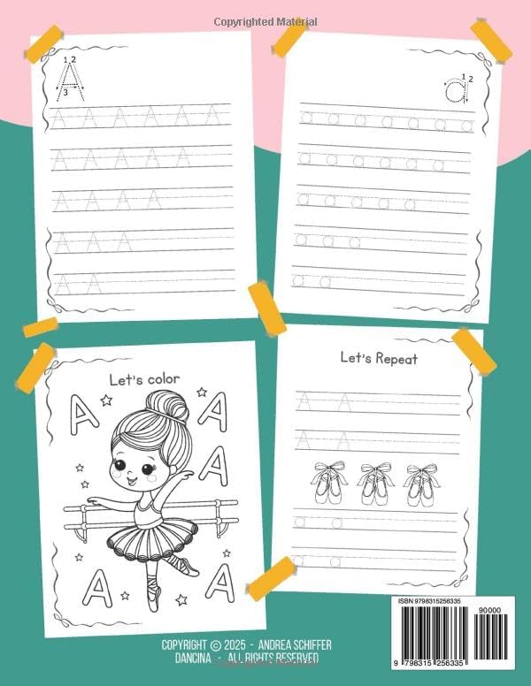 Ballerina Letter Tracing Book for Kids Ages 3-5: Learn to Write - Preschool ABC Handwriting Practice by Andrea Schiffer