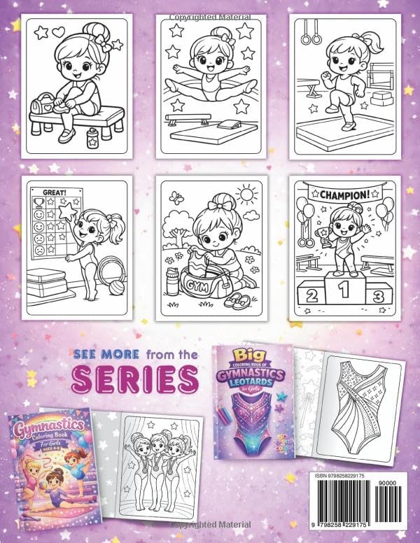 Gymnastics Coloring Book for Girls AGES 3-5: 50 Fun & Easy Pages to Color | Perfect Gift for Kids Who Love Gymnastics by Zarelia Moonveil
