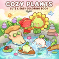 Cozy Plants: Coloring Book for Adults and Teens Featuring Cute Plants and Flowers with Adorable Animals in Garden Scenes for Relaxation by BOGIKI Publishing