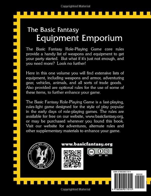 The Basic Fantasy Equipment Emporium by Joe Ludlum