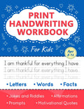 Print Handwriting Workbook for Kids: Improve Your Penmanship and Writing Skills with Letters, Words, Motivational Quotes, Funny Jokes, Science Facts for Children Ages 8-12 by Chloe Felix