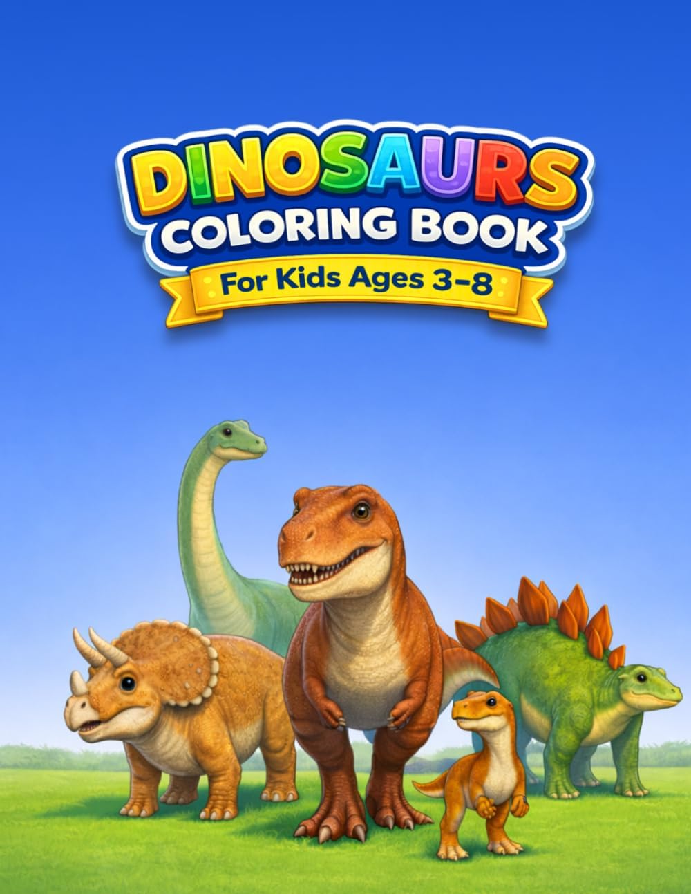 Dinosaur Coloring Book for Kids Ages 3–8: Fun & Easy Dinosaur Coloring Pages with Reference Images (JoyNest Kids Coloring Series) by JoyNest Studio