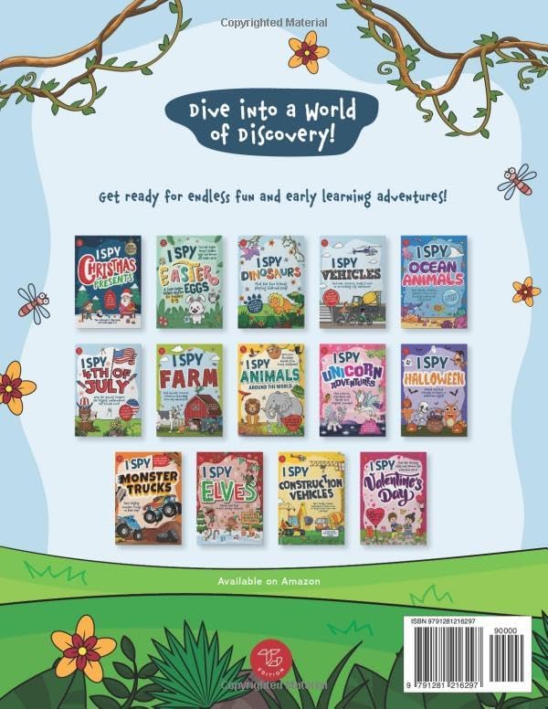 I Spy Dinosaurs: Find the Dino friends playing hide and seek! A cute search and find dinosaur book for toddlers 2-5 (I Spy Books for Toddlers) by Marlies Larch