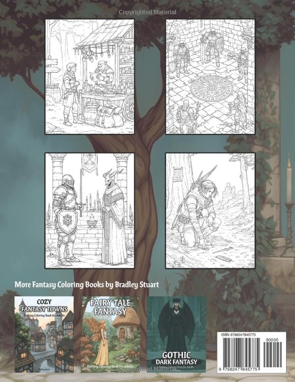 Adventurers and Quests: Fantasy Coloring Book for Adults with Brave Warriors, Magical Missions, and Mythic Realms by Bradley Stuart