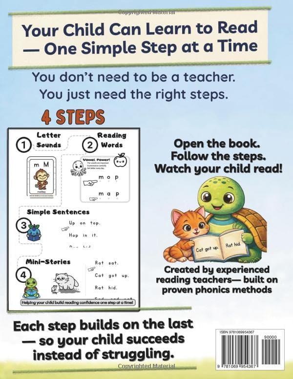 Learn to Read Step-by-Step: Phonics, Words, and Stories for Beginning Readers (Mastering the Basics) by M. Dee