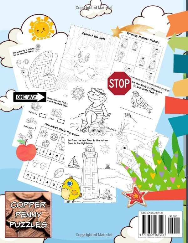 Road Trip Fun | 50 Puzzles, Games & Coloring Activities for 3 to 5 Year Old Kids: Mazes, Coloring Pages, Dot to Dot, Alphabet Practice, Picture and ... Kids (Road Trip Activity Books For Kids) by Copper. Penny Puzzles