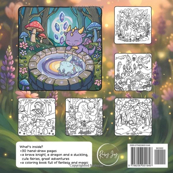 Fantasy Adventures: Cute and Magical Coloring Book by Ruby Joy