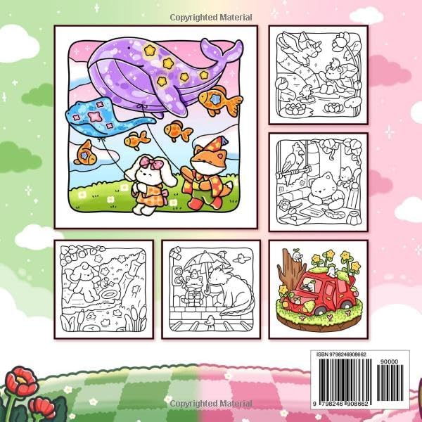 Fuzzy Fantasy: Coloring Book for Adults and Teens Featuring Adorable Animals in Magical and Dreamy Scenes for Stress Relief (Fuzzy Buddies) by Southern Lotus