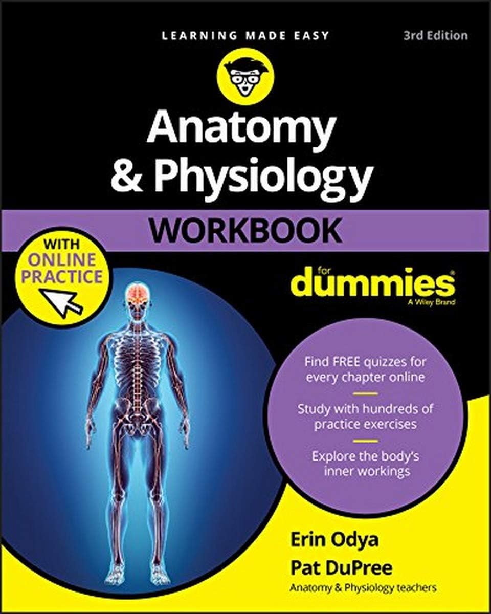 Anatomy & Physiology Workbook For Dummies with Online Practice by Erin Odya