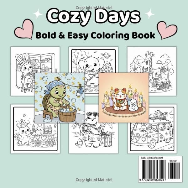 Cozy Days: Cute & Relaxing Coloring Book for Adults by Malubalo Editions