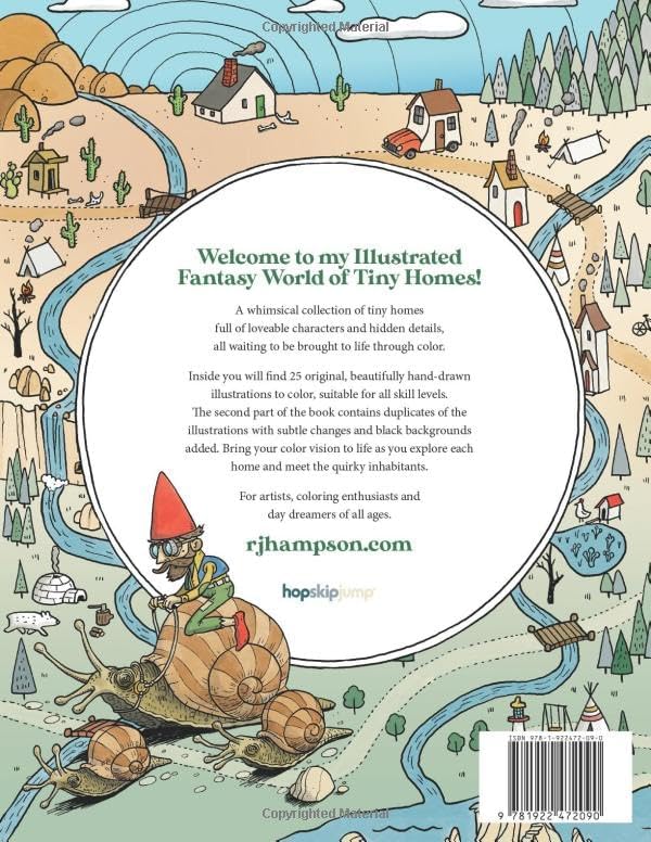 Fantasy Tiny Homes Coloring Book (R.J. Hampson Signature Books) by R.J. Hampson