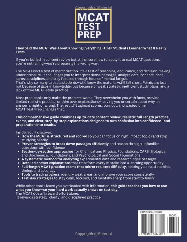MCAT Test Prep: The Complete and Up-to-Date Prep Book with Full-Length Practice Tests and Step-by-Step Explanations to Ace the MCAT Exam by Quantum Prep Publishing
