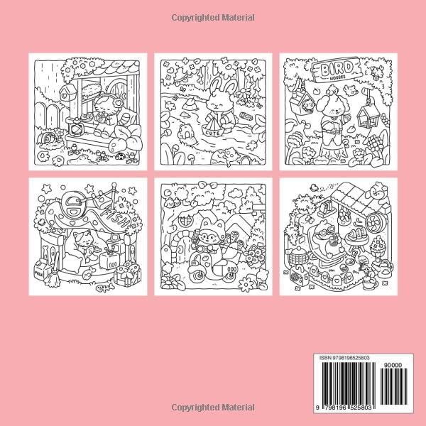 Fluffy Times Vol. 3: Cozy Coloring Book for Adults & Teens Featuring Cute Animal Friends in Soft Daily Moments (Fluffy Times Coloring) by Didi Plums