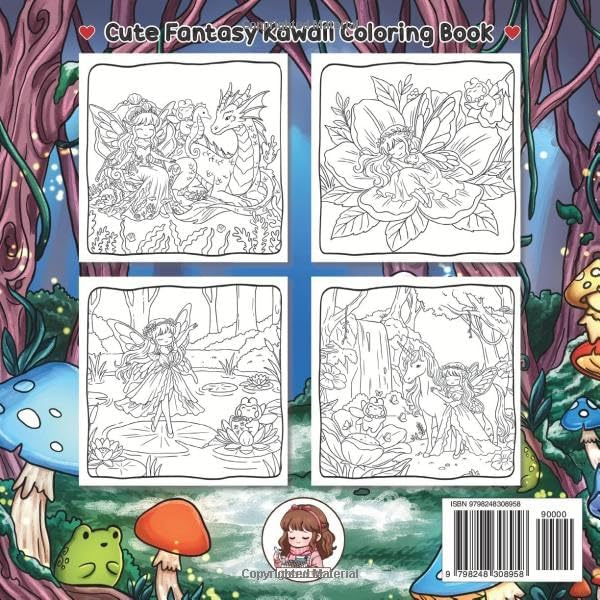 Little Cozy Friends Fairy Moments: Cute Fantasy Coloring Book for Adults and Teens with Simple, Big Designs for Relaxation featuring Fairies, Dragons, ... Scenes (Little Cozy Friends Coloring) by SweetArtRos