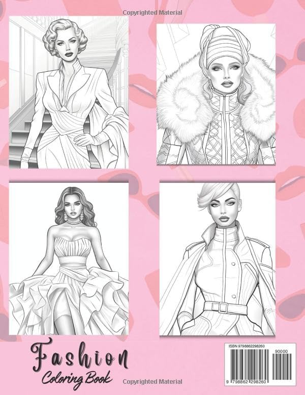 Fashion Coloring Book for Adults and Teens: 60 Stylish Coloring Pages, Perfect for Relaxation, Women and Teen Girls by Roni Mcintosh