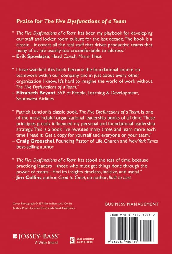 The Five Dysfunctions of a Team: A Leadership Fable, 20th Anniversary Edition by Patrick M. Lencioni