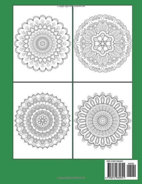 100 Pages Mandalas Adult Coloring Book: Large Print Relaxing Mandala Coloring Book for Adults – Fun and Simple Designs for Mindfulness and Stress Relief by Alora V. Finch