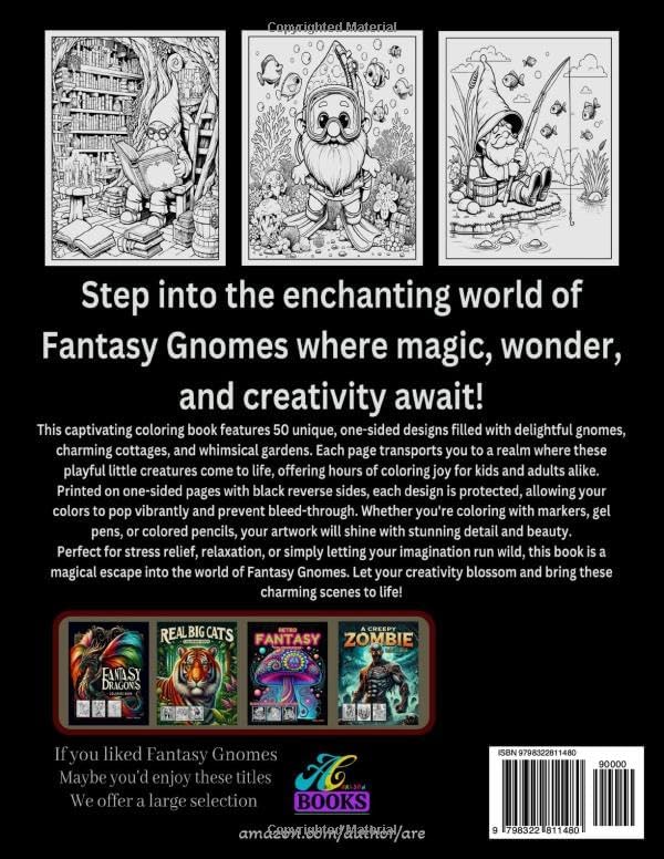 Fantasy Gnomes: Coloring Book by Are Carlson
