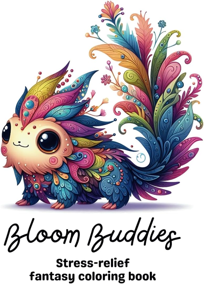 Bloom Buddies: Stress-relief fantasy coloring book for teens and adults with over 50 adorable creatures touched by nature (Varius Chronicles Fantasy ... Enchanted Creatures, and Mythical Creatures) by Mihai Iancu
