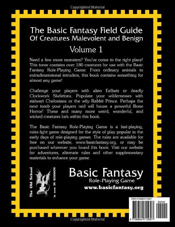 Basic Fantasy Field Guide, Volume 1 by Chris Gonnerman