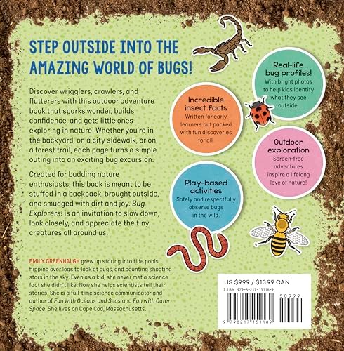 Bug Explorers! A Bug Book for Kids: Outdoor Activities, Insect Facts, and Stickers by Emily Greenhalgh