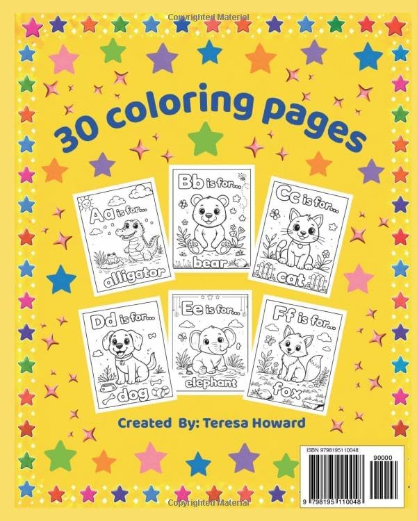 I Ain't Lion: A-Z Animal Coloring Book for Kids Ages 3-6: Fun and Easy Alphabet Coloring Pages for Toddlers, Preschoolers, Boys and Girls by Teresa Howard